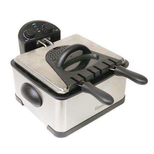 Chicken Pieces Kenmore 4L Basket Deep Fryer – Stainless Steel, 3 Baskets, Replaceable Filters 