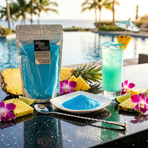 Chicken Pieces Rokz Pina Colada Cocktail Rimming Sugar - 1 lb. Bag, Gourmet Sugars with Coconut and Pineapple Flavor