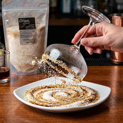 Chicken Pieces Rokz Caramel Vanilla Cocktail Rimming Sugar - 1 lb. Bag, Gourmet Sugars with Smooth Caramel Flavor