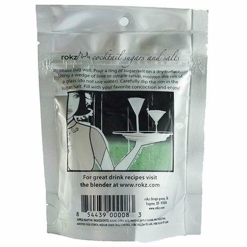 Chicken Pieces Rokz Apple Cocktail Rimming Sugar - 5 oz. Bag, Gourmet Sugars with Tart Apple Flavor 
