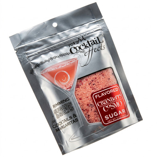 Chicken Pieces Rokz Cranberry Cosmo Cocktail Rimming Sugar - 5 oz. Bag, Gourmet Sugars with Cranberry and Lime Flavor