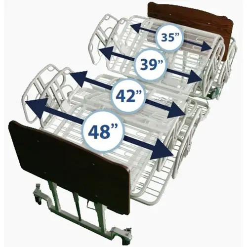 Chicken Pieces Comfort Wide Quick Ship Bed Frame - Push-Button Slide Technology 
