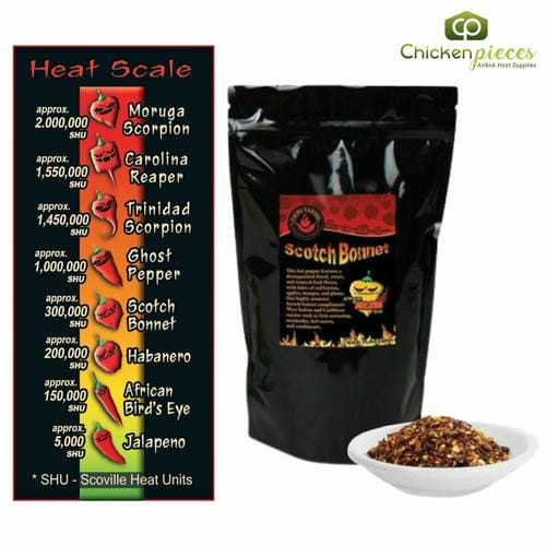 Fiery Farms Red Jamaican Scotch Bonnet Pepper Powder 1KG/2.2 lbs Sweet & Fruity Hot Pepper Powder