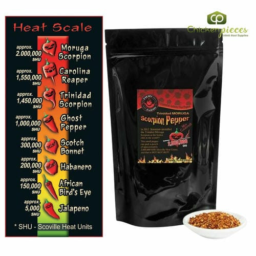 Fiery Farms Red Trinidad Moruga Scorpion Pepper Flakes - 1KG/2.2 lbs Fruity & Intense Heat