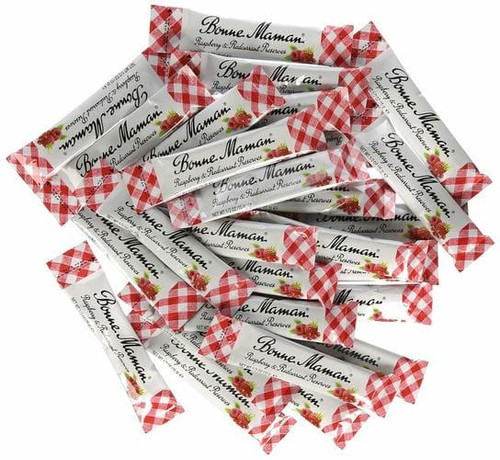 Bonne Maman Raspberry Preserves Stick 0.5 oz/15ml. Bulk- 100/Case   Bonne Maman Raspberry Preserves Stick 0.5 oz/15ml. Bulk- 100/Case