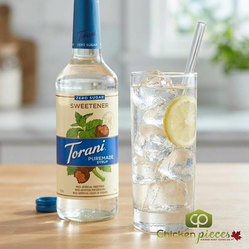 torani Torani Puremade Zero Sugar Sweetener Syrup Glass Bottle 750 mL/25.36 oz
