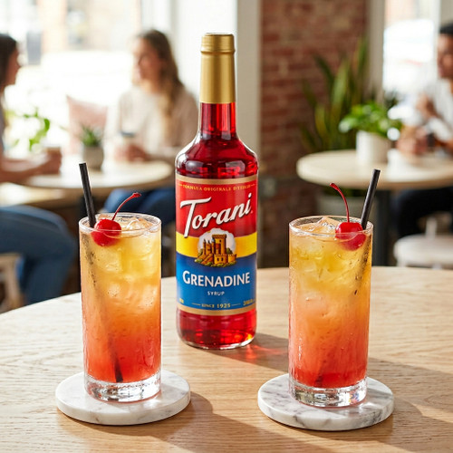 torani Torani Grenadine Flavoring Syrup 750 mL/25.36 oz Glass Bottle | Ideal for Cocktails
