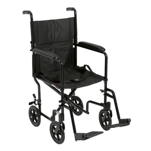  Drive Medical Lightweight Transport Wheelchair, 19" Seat, Black 