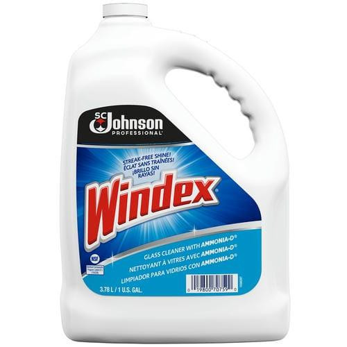  Windex Original Glass and Multi-Surface Cleaner with Ammon-D, 3.78L/1 Gallon (4/Case) 