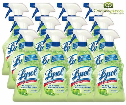  Lysol All Purpose Cleaner, Green Apple Scent, 650 mL/22 oz (12/Case) 