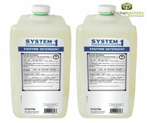 Diversey System 1 Laundry Enzyme Detergent for TED System, 3,100 mL/6.55 LBS (2/Case) 