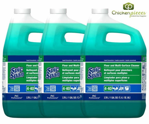  Spic and Span Floor and Multi-Surface Cleaner, Concentrate Closed Loop, 3.78L/1 Gallon (3/Case) 