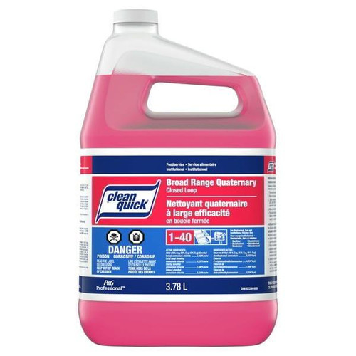 Procter & Gamble P&G Pro Line Clean Quick Broad Range Quaternary Sanitizer, 3.78L/1 Gallon (3/Case) 