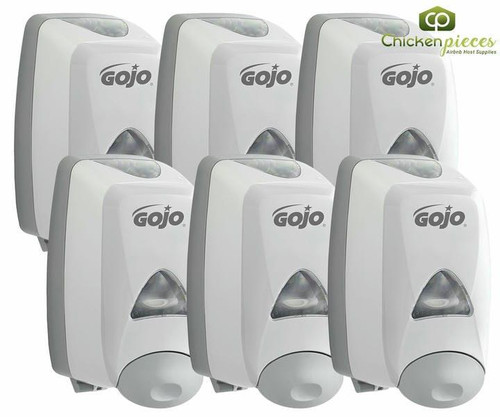  Gojo FMX Push-Style Foam Hand Soap Dispenser, Grey, 1,250 mL Capacity (6/Case) 