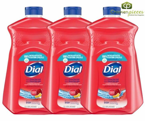 dial Dial® Antibacterial Liquid Hand Soap Refill, Pomegranate & Tangerine, 1.53 L/51.7 oz (3/Case) 