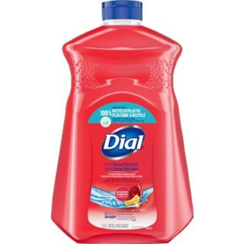 dial Dial® Antibacterial Liquid Hand Soap Refill, Pomegranate & Tangerine, 1.53 L/51.7 oz (3/Case) 