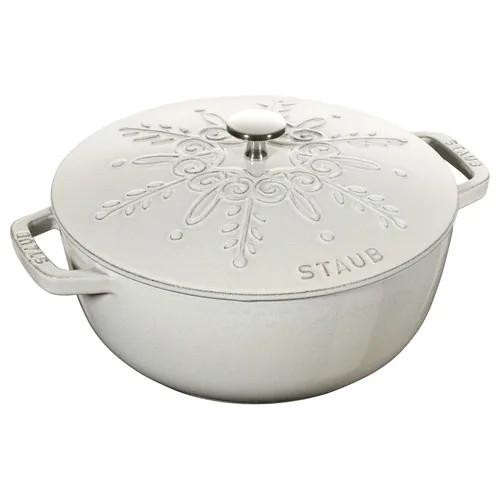 Staub STAUB Winter Essential French Oven with Snowflake Lid, 3.75qt, Cast Iron 