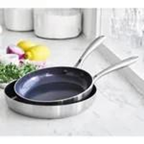 BLUE DIAMOND Blue Diamond Triple Steel Skillets Non-Stick, 2-Piece Set 