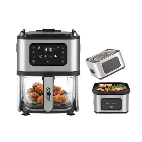  Salton Flip and Cook 3-in-1 Air Fryer, Grill and Dehydrator 6.17 kg/13.6 lbs 