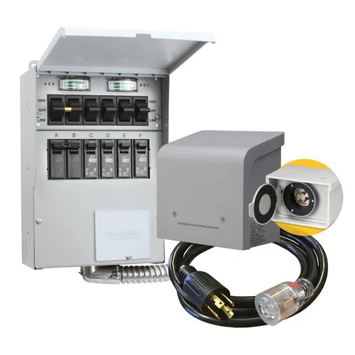 Reliance Controls 7500 W 6-circuit Transfer Switch Kit 3M/10 ft. 30 A generator cord