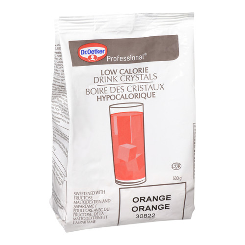 Oetker Drink Crystal Orange Low Calorie 500G/17.63oz (2/Case) - Canadian Made