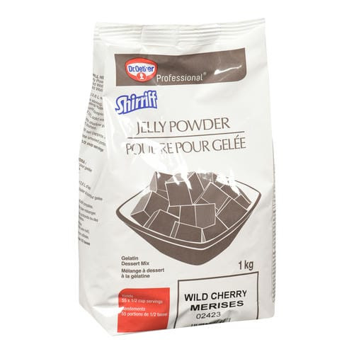 Shirriff Gelatin Cherry Wild Powder 1Kg/2.20Lbs (2/Case)-Canadian Made