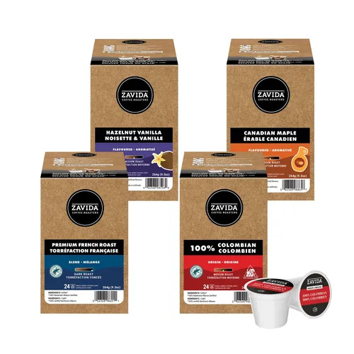 Zavida Everyday Favourites Variety Pack Coffee K-Cup Pods (96/Case)