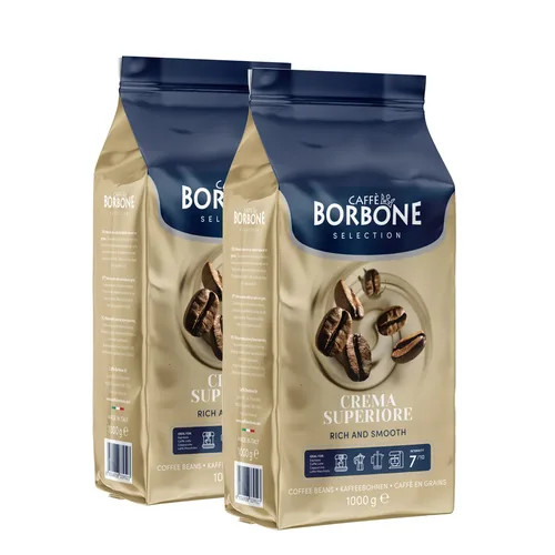 Caffè Borbone Crema Superiore Whole Coffee Beans 1Kg/2.20Lbs (2/Case)