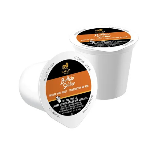Marley Coffee Buffalo Soldier Medium Dark Roast Fairtrade Coffee K-Cup Pods (96/Case)