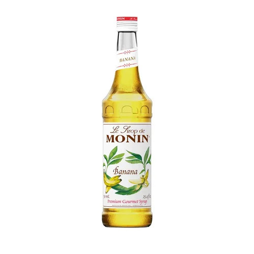Monin Premium Banana Flavoring / Fruit Syrup 750mL/25.36oz (12/Case)