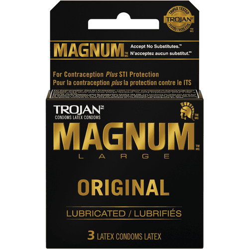Trojan Magnum Original 3 Lubricated Condoms Quality Bulk Large (2/Case)