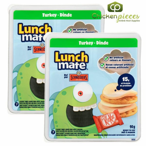 Schneiders Turkey Quality Bulk Large Lunch Mate Kit 90g/3.17oz (2/Case)-Canadian Made