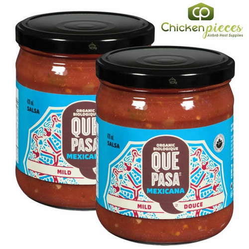 Que Pasa Organic Mild Salsa Quality Bulk Large 420ml/14.20oz (2/Case)
