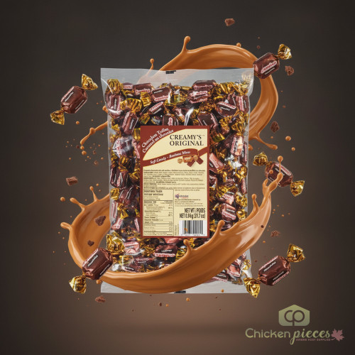 Exclusive Brands Creamy's Original Soft Candy Chocolate Toffee 900g/1.98Lbs- chicken pieces