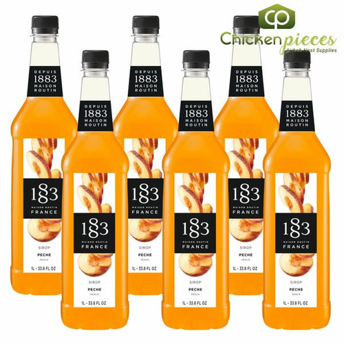 1883 Maison Routin Peach Syrup 1LT/33.81oz (6/Case)