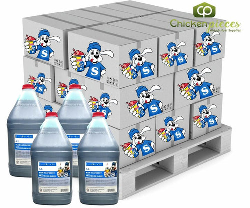 Slush Puppie Blue Raspberry Slushy Syrup 5:1 Concentrate 135 oz/4L - 4/Case (PALLET OF 48 CASES)