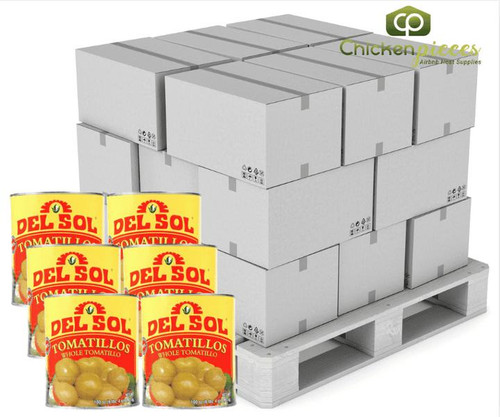 DEL SOL Del Sol Whole Tomatillos 2.83Kg/100oz Bulk Food Service - 6/Case (PALLET OF 55 CASES) 