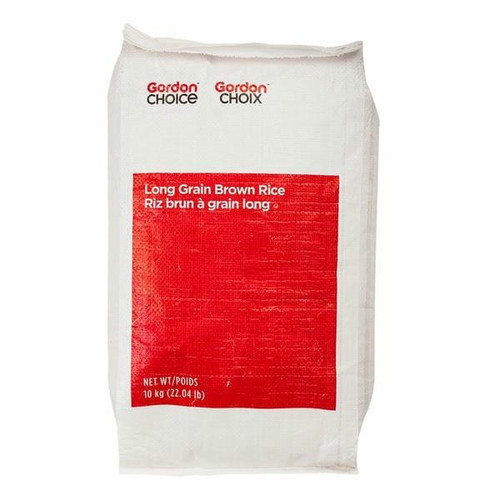  Gordon Choice GFS Long Grain Brown Rice, Bag 10Kg/22 LBS 