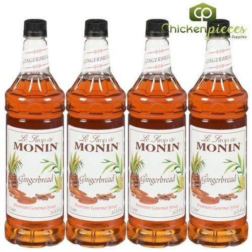  Monin Gingerbread Beverage Syrup 1L/33.81oz (4/Case) 