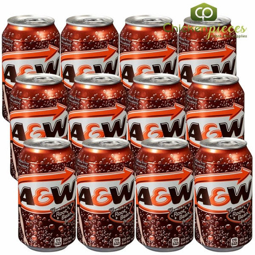 A&W Root Beer Can Soft Drink 355ml/12 oz (12/Case)
