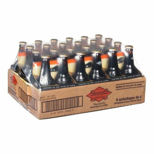  Stewart's Rootbeer Glass Soft Drink 355ml/12 oz (24/Case) 