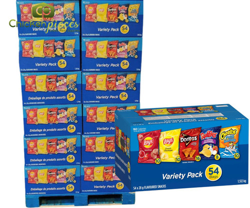 FRITO-LAY Frito Lay Flavoured Snacks Variety Pack Of  Lay's, Doritos, Ruffles, Cheetos  54 × 28 g- PALLET OF  54 CASES  FRITO-LAY Frito Lay Flavoured Snacks Variety Pack Of  Lay's, Doritos, Ruffles, Cheetos  54 × 28 g- PALLET OF  54 CASES