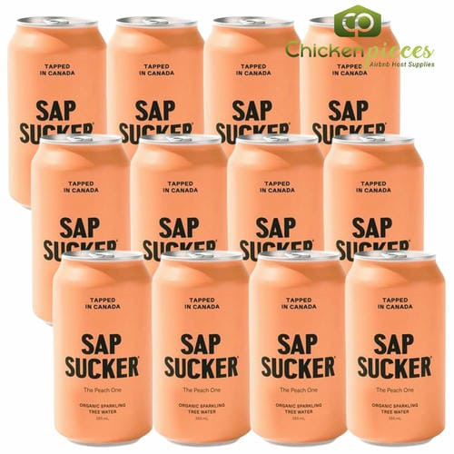 Sapsucker Peach Sparkling Water Can 355ml/12oz (12/Case)