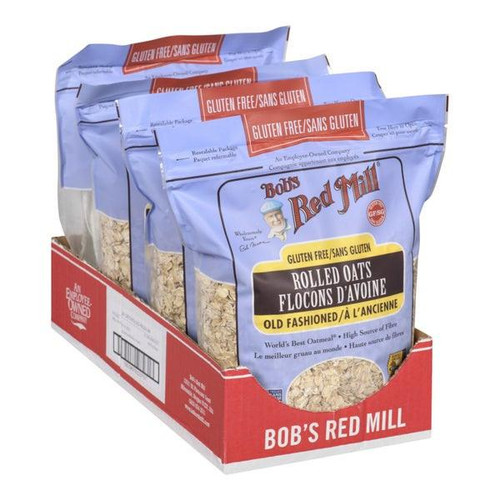 Bob's Red Mill Oat Rolled Old Fashioned Gluten-Free 907g/2Lbs (4/Case)   Bob's Red Mill Oat Rolled Old Fashioned Gluten-Free 907g/2Lbs (4/Case)
