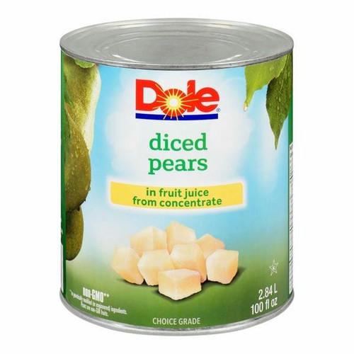 DOLE Dole Diced Pear In Juice 2.84L/100Oz  DOLE Dole Diced Pear In Juice 2.84L/100Oz