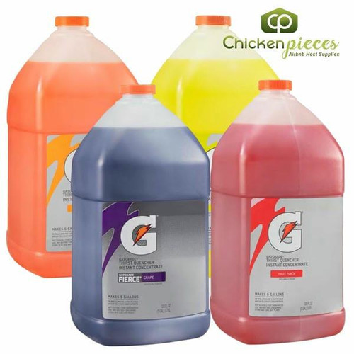 GATORADE Gatorade Liquid Concentrate Variety Pack 1 Gallon (4/Case) | Fruit Punch, Orange, Lemon-Lime & Fierce Grape | Makes Up to 24 Gallons  GATORADE Gatorade Liquid Concentrate Variety Pack 1 Gallon (4/Case) | Fruit Punch, Orange, Lemon-Lime & Fierce Grape | Makes Up to 24 Gallons