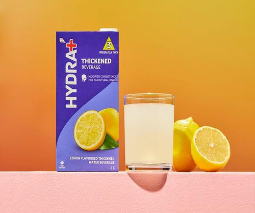 HYDRA+ Hydra+ IDDSI 3 Lemon Thickened Beverage Water, 1L/33.8 oz 