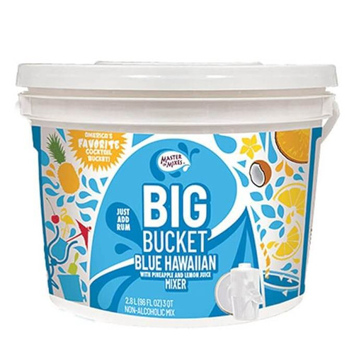 Master of Mixes Big Bucket Blue Hawaiian Mix Ready To Use 2.8L- Yields 24 Servings - Chicken Pieces