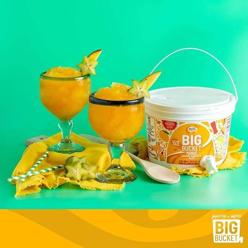 Master of Mixes Big Bucket Mango Daiquiri / Margarita Mix Ready To Use 2.8L- Yields 24 Servings   Master of Mixes Big Bucket Mango Daiquiri / Margarita Mix Ready To Use 2.8L- Yields 24 Servings