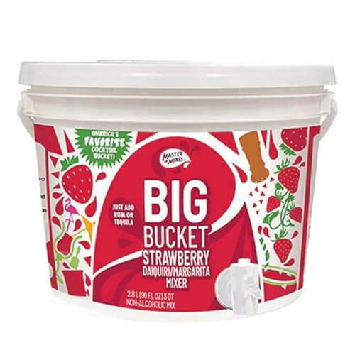 Master of Mixes Big Bucket Strawberry Daiquiri / Margarita Mix Ready To Use 2.8L- Yields 24 Servings   Master of Mixes Big Bucket Strawberry Daiquiri / Margarita Mix Ready To Use 2.8L- Yields 24 Servings